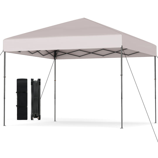 10 X 10 Feet Pop up Canopy Tent with Portable Carrying Bag and 8 Stakes