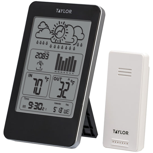 Taylor Wireless Indoor/Outdoor Thermometer with Barometer & Timer