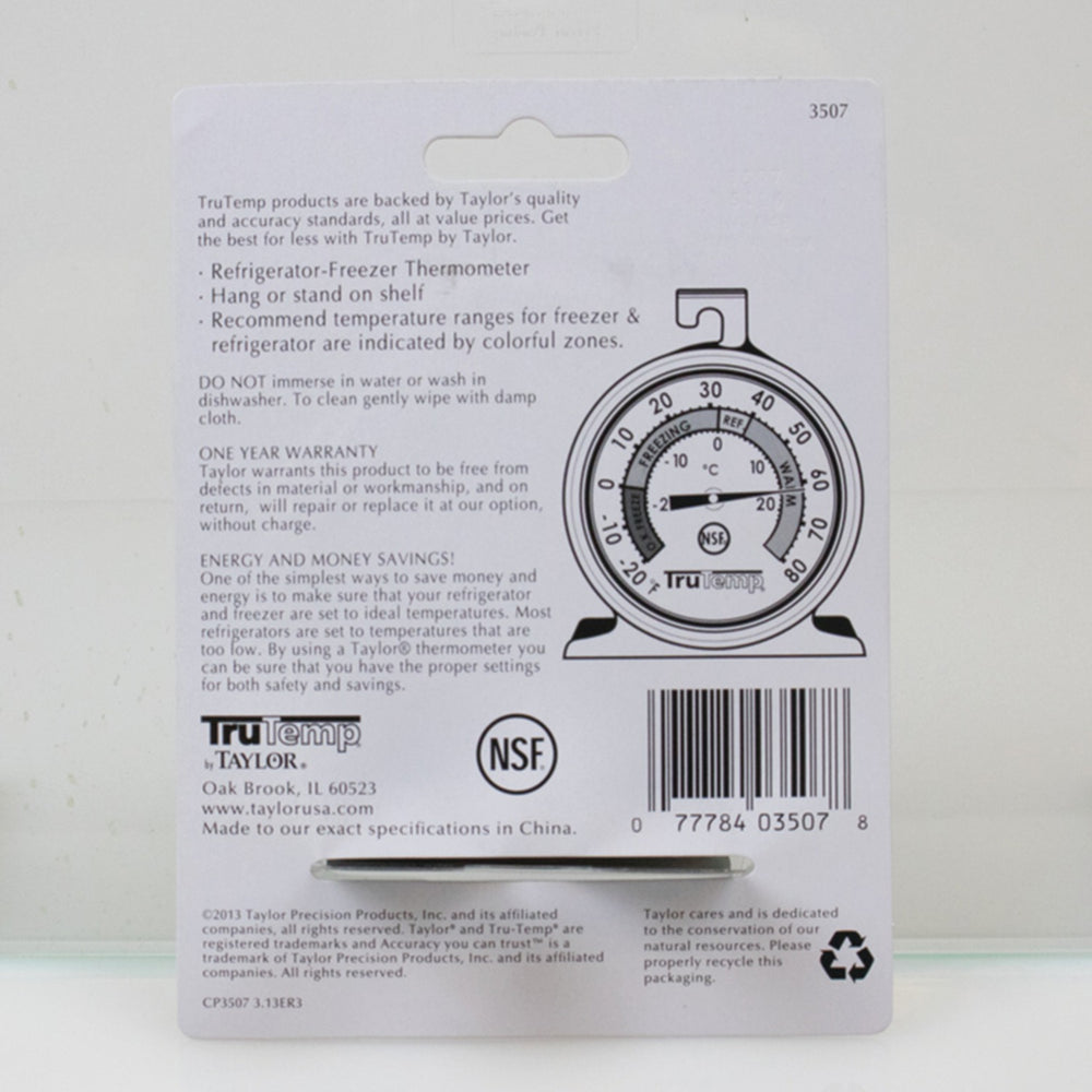 Taylor Stainless Steel Freezer & Refrigerator Dial Thermometer - view 2