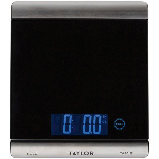 Taylor High-Capacity Digital Kitchen Scale with Glass Platform, 33 Lb. - view 2