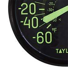 Taylor 13.25-In. Indoor/Outdoor Glow-in-the-Dark Dial Thermometer, Black - view 4