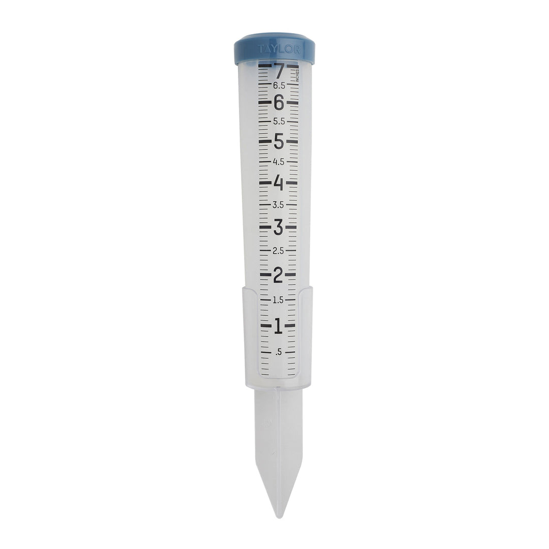 Taylor 7-In. Capacity Freeze-Proof Silicone Rain Gauge with Stake