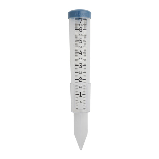 Taylor 7-In. Capacity Freeze-Proof Silicone Rain Gauge with Stake