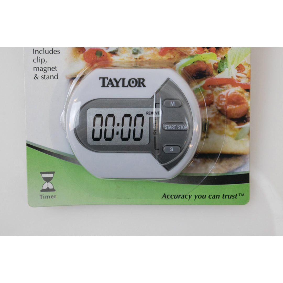 Taylor Digital Kitchen Timer with Clip, Magnet & Stand - view 3