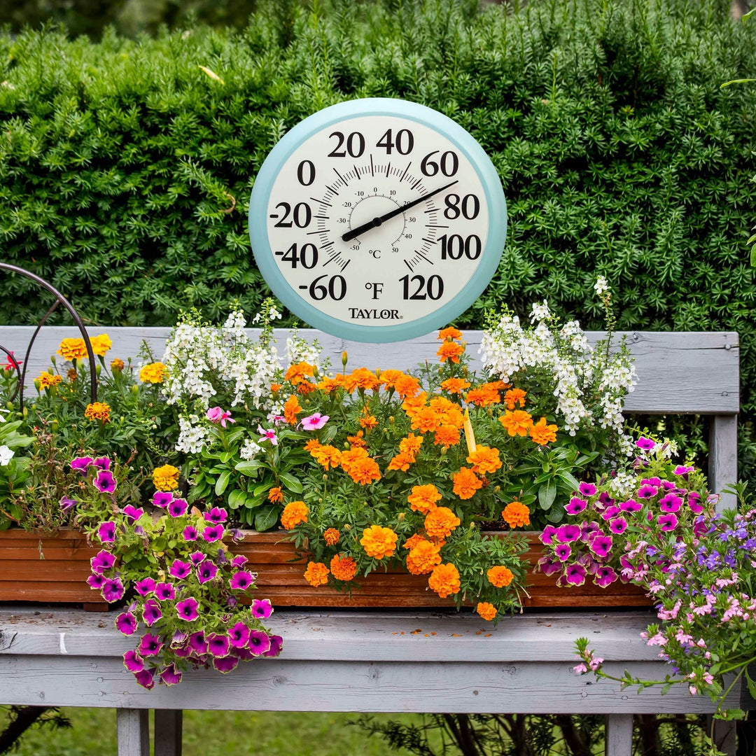 Taylor Big & Bold 13.25-In. Dial Outdoor Thermometer, Black - view 11