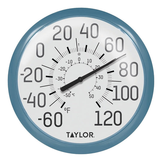 Taylor Big & Bold 13.25-In. Dial Outdoor Thermometer, Black - view 7