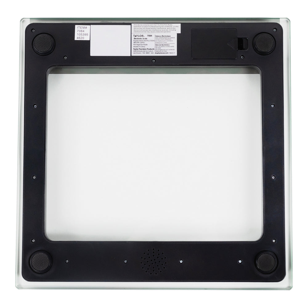 Taylor Talking Digital Bathroom Scale, Clear Glass, 440 Lb. - view 2