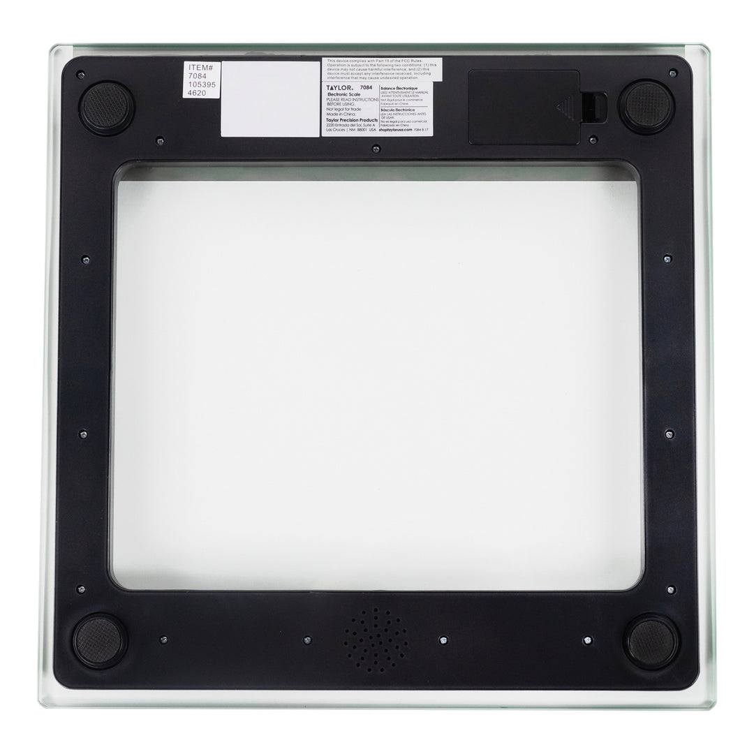 Taylor Talking Digital Bathroom Scale, Clear Glass, 440 Lb. - view 2