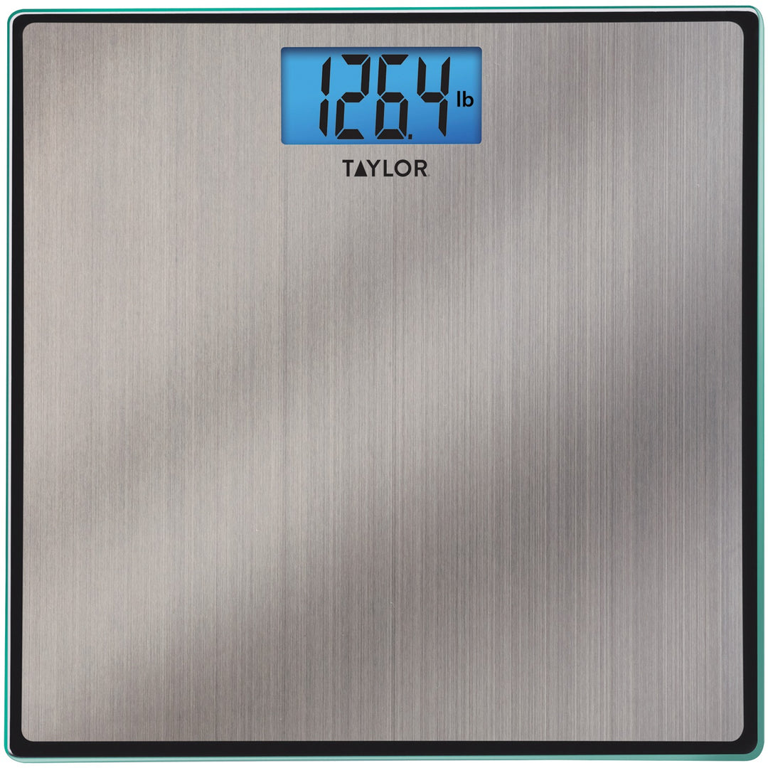 Taylor Stainless Steel Digital Bathroom Scale with Backlit Display, 400 Lb.