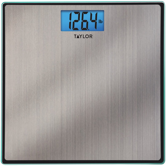 Taylor Stainless Steel Digital Bathroom Scale with Backlit Display, 400 Lb.