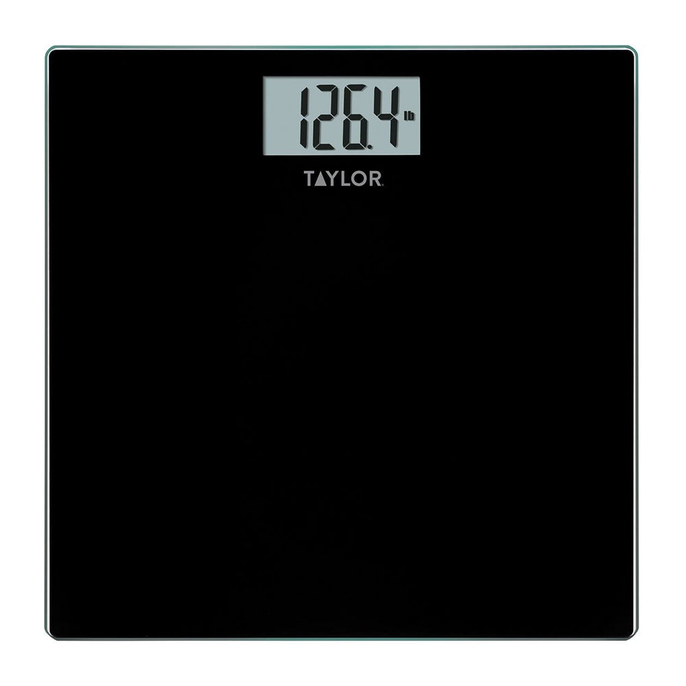 Taylor Digital Glass Bathroom Scale with Black & White Lattice, 400 Lb. - view 2