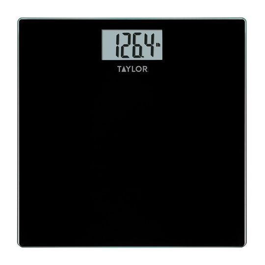 Taylor Digital Glass Bathroom Scale with Black & White Lattice, 400 Lb. - view 2