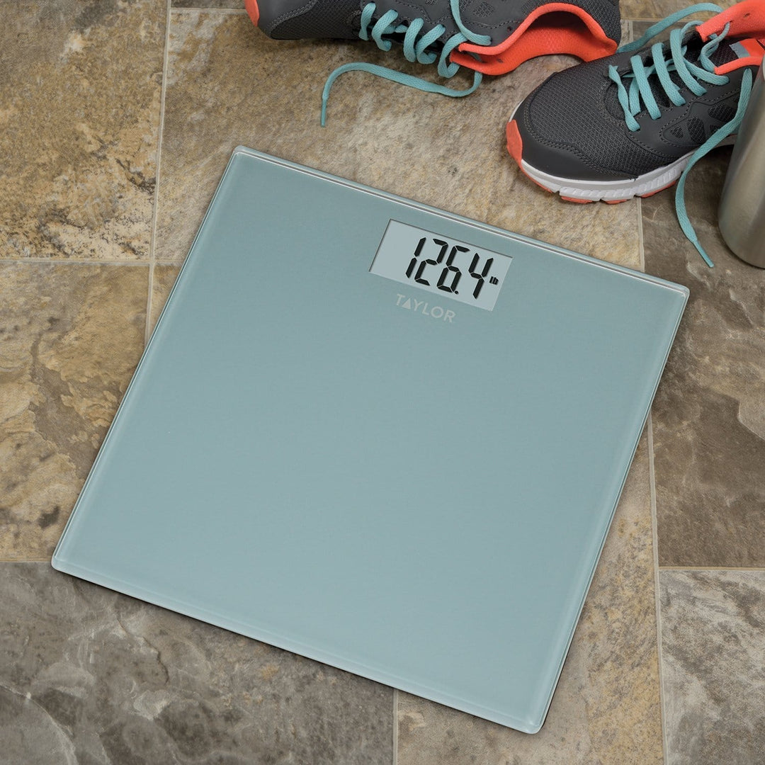 Taylor Digital Glass Bathroom Scale with Black & White Lattice, 400 Lb. - view 12