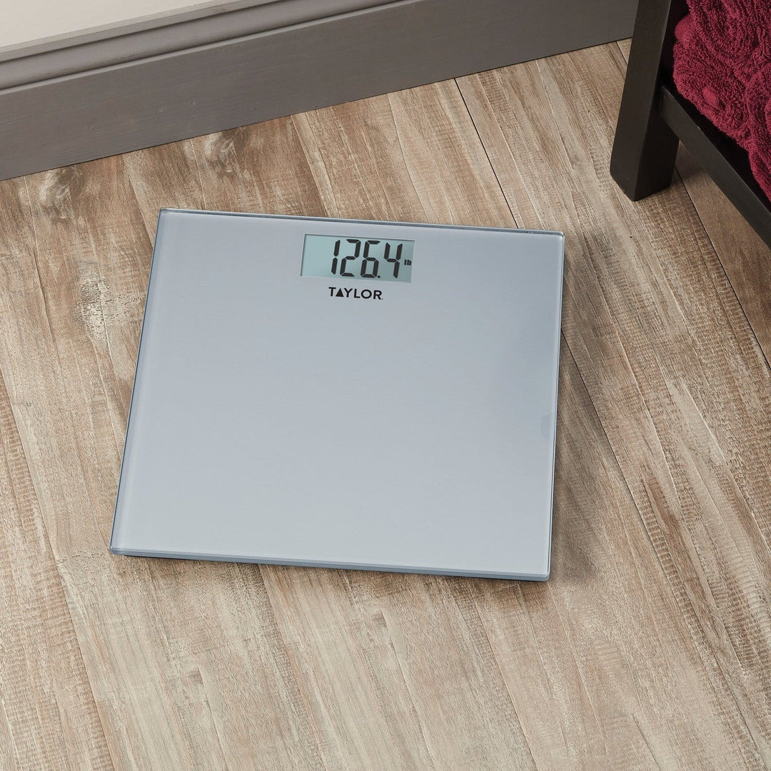Taylor Digital Glass Bathroom Scale with Black & White Lattice, 400 Lb. - view 8