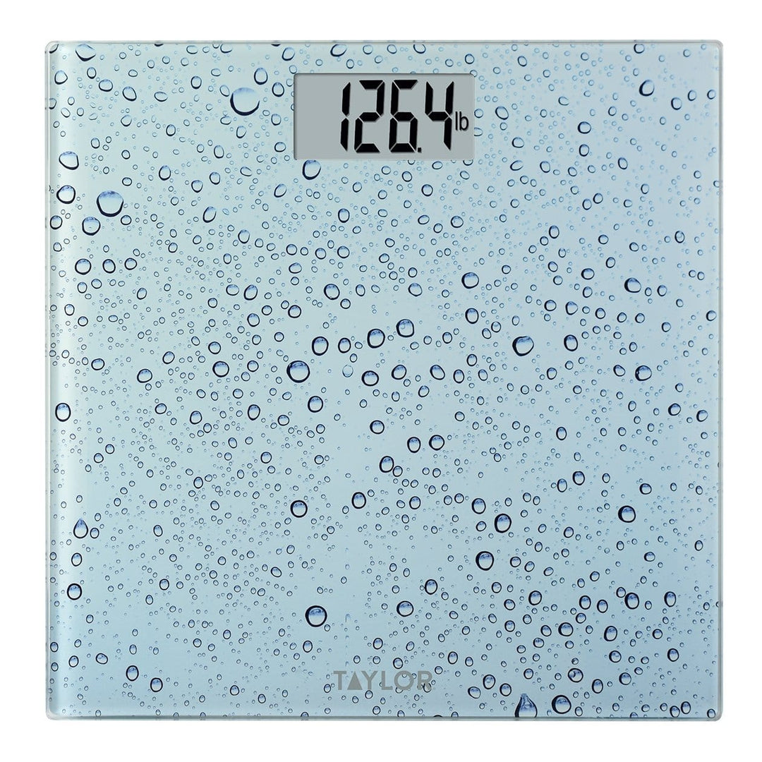 Taylor Digital Glass Bathroom Scale with Black & White Lattice, 400 Lb. - view 9