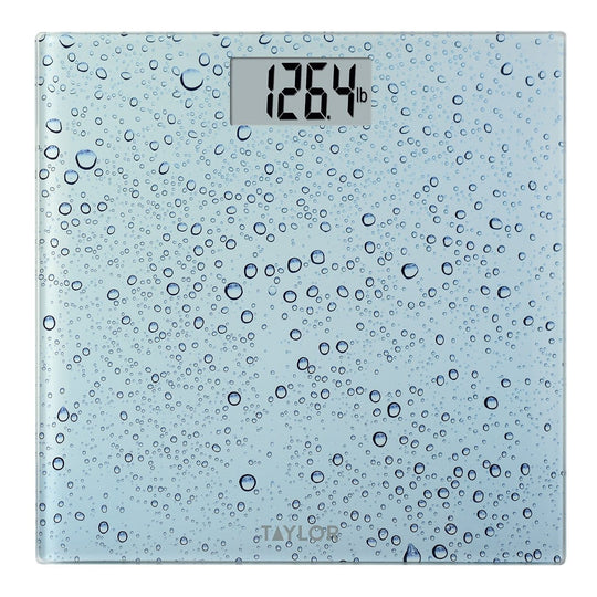 Taylor Digital Glass Bathroom Scale with Black & White Lattice, 400 Lb. - view 9