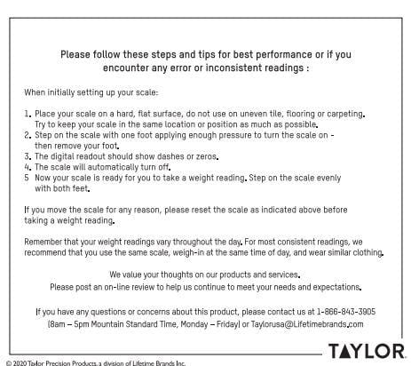 Taylor Clear Glass Digital Bathroom Scale with Metallic Accents, 400 Lb. - view 8