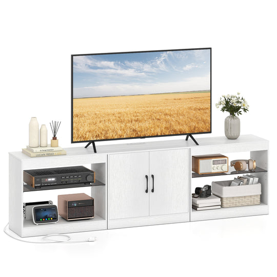 TV Stand for TVs up to 85 Inches LED Entertainment Center with Power Outlets