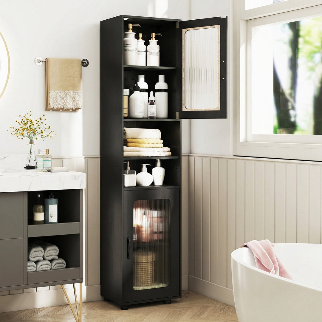 Tall Bathroom Storage Cabinet 67 Inches Freestanding Storage Organizer
