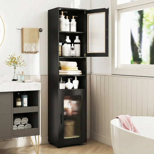 Tall Bathroom Storage Cabinet 67 Inches Freestanding Storage Organizer
