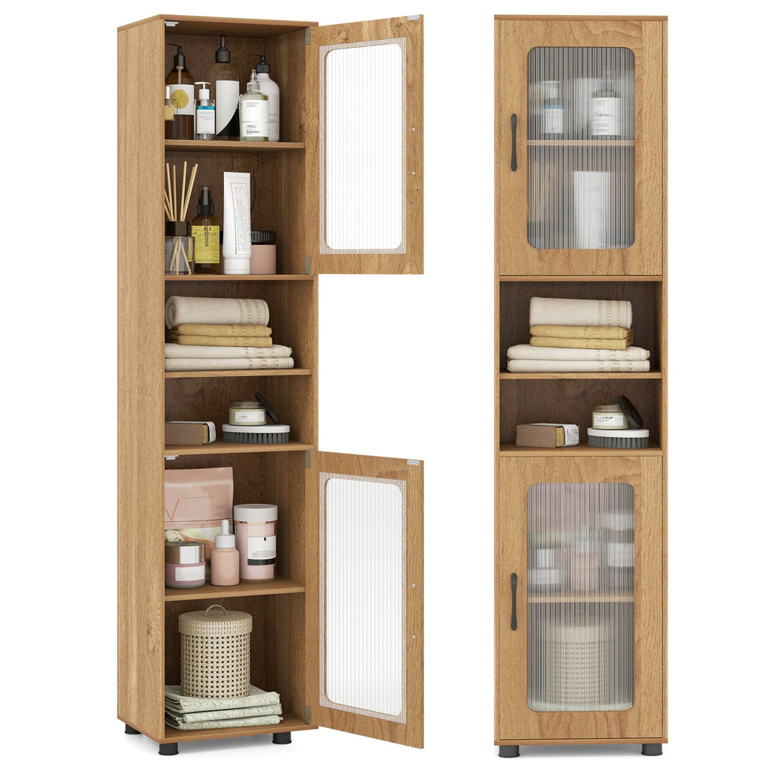 Tall Bathroom Storage Cabinet 67 Inches Freestanding Storage Organizer