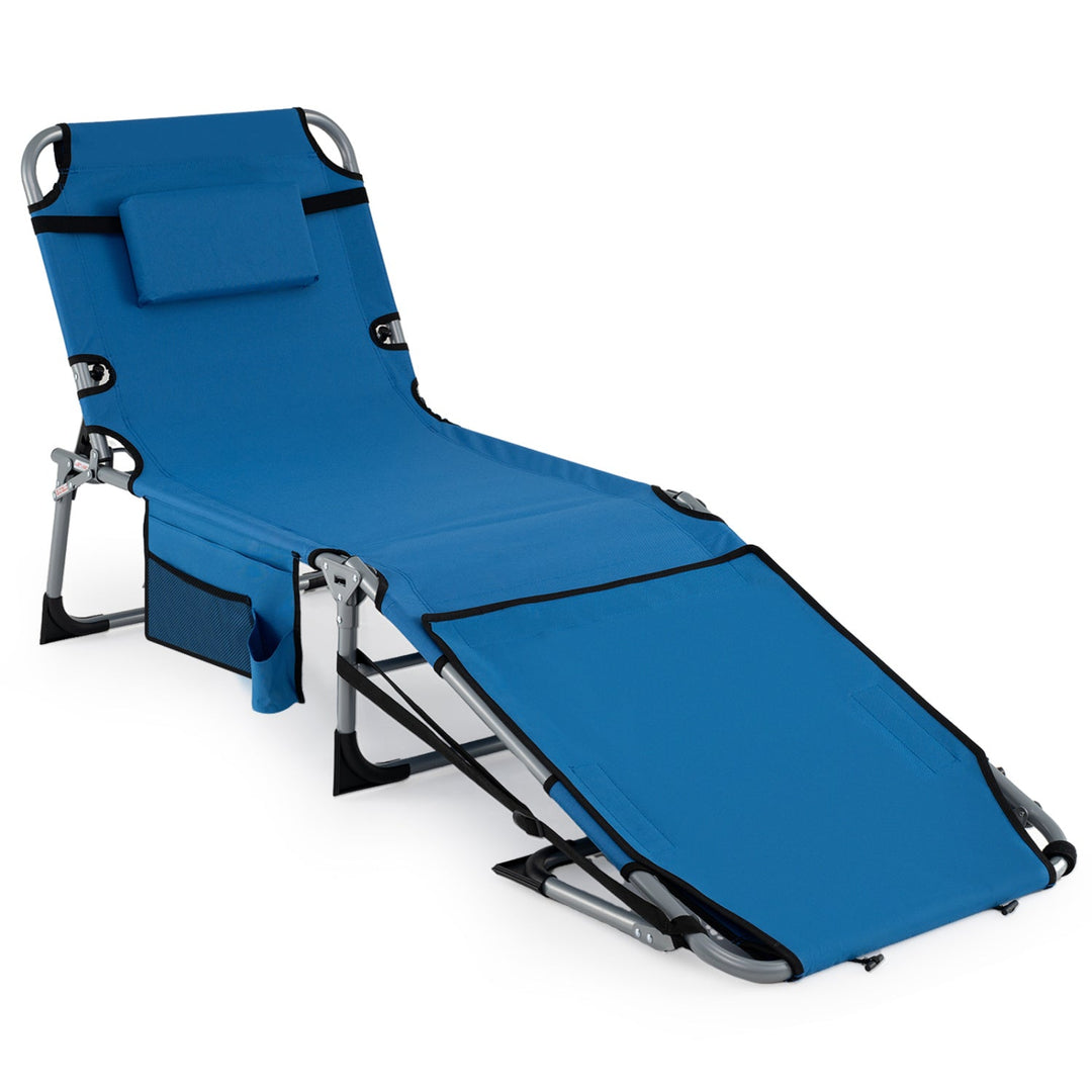 Tanning Chair with Face Arm Holes Portable Sunbathing Chair