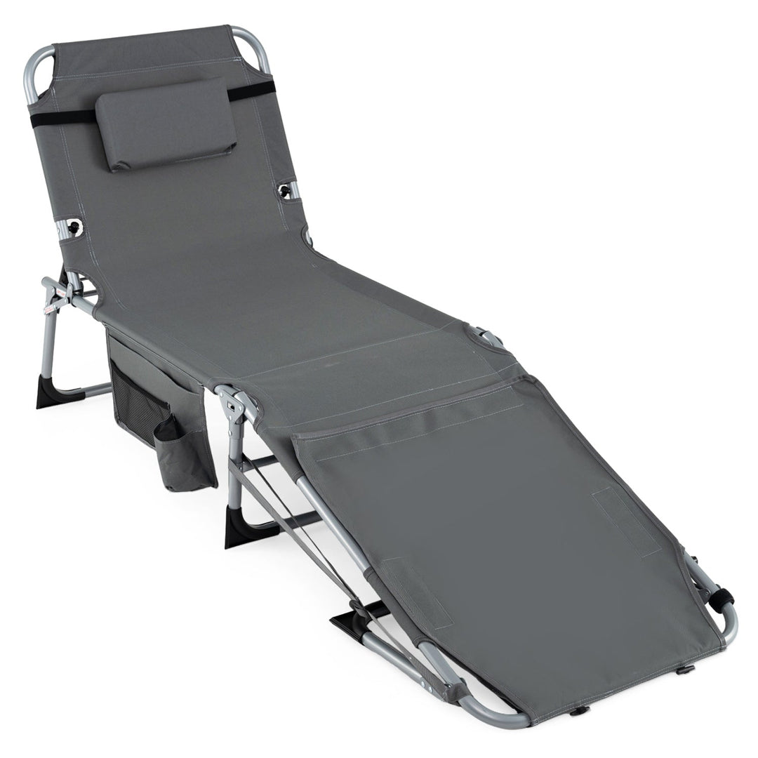 Tanning Chair with Face Arm Holes Portable Sunbathing Chair
