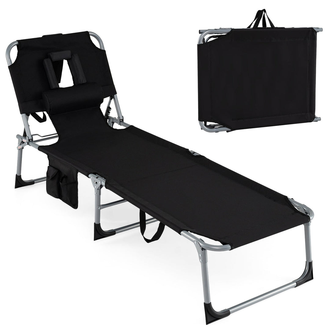 Tanning Chair with Face Arm Holes Folding Chair