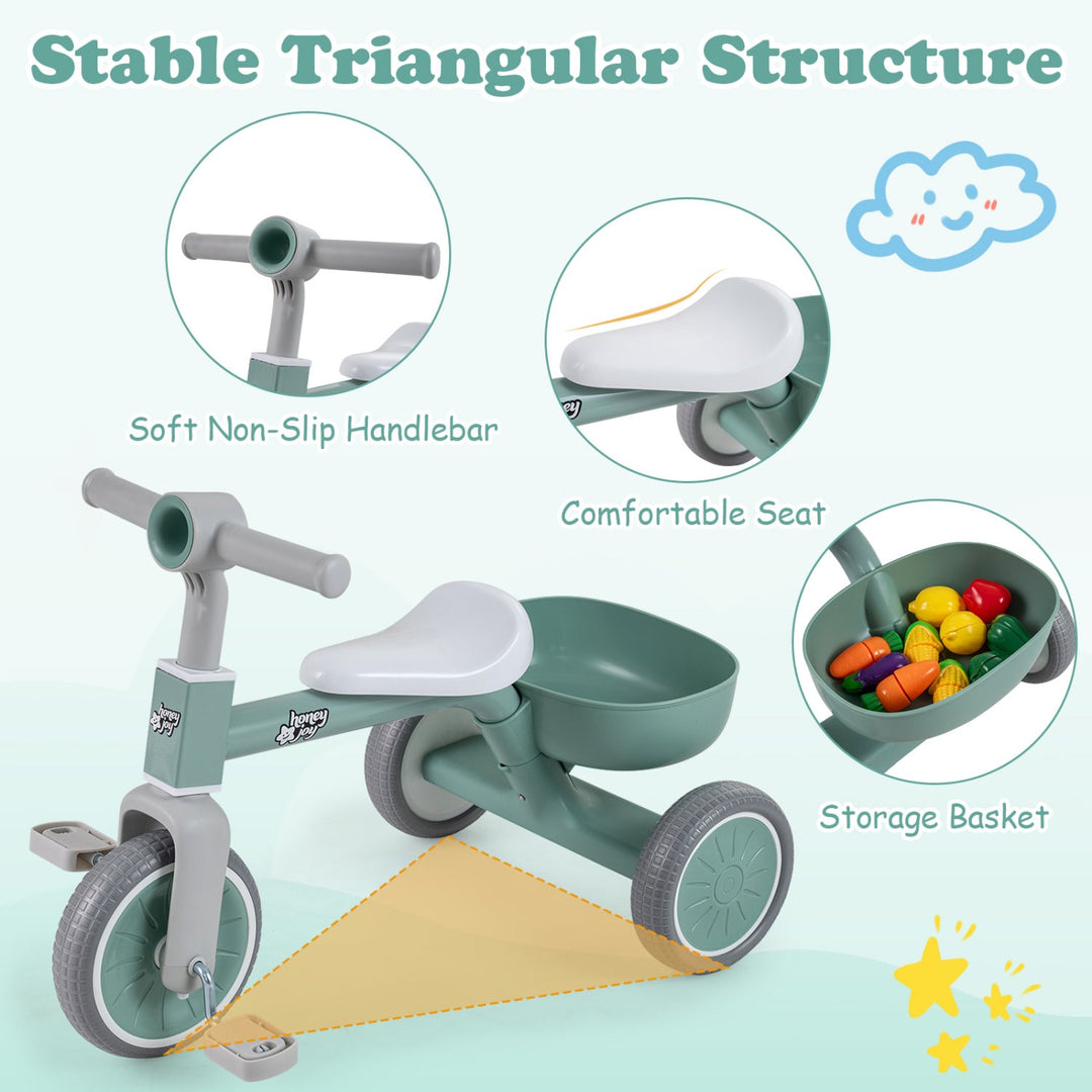 Convertible Toddler Trike with 86° Limited Steering Angle