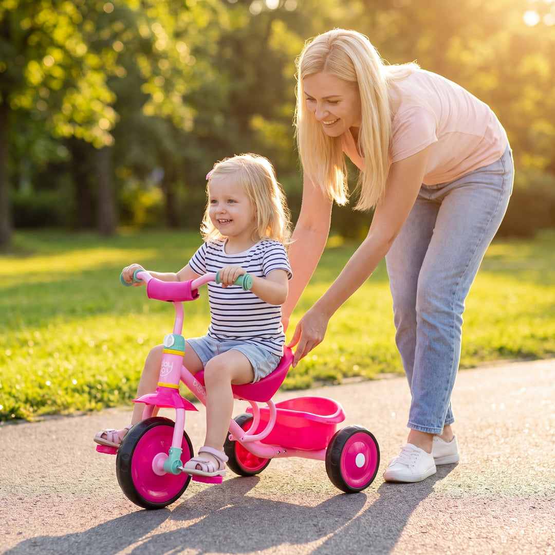 Toddler Tricycle with Storage Basket for Ages 2-5