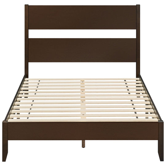 Full Bed Frame with Headboard and Solid Wood Legs