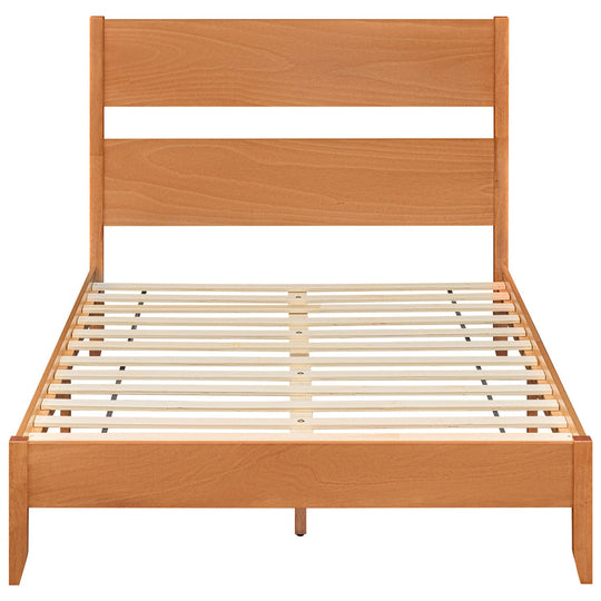 Full Bed Frame with Headboard and Solid Wood Legs