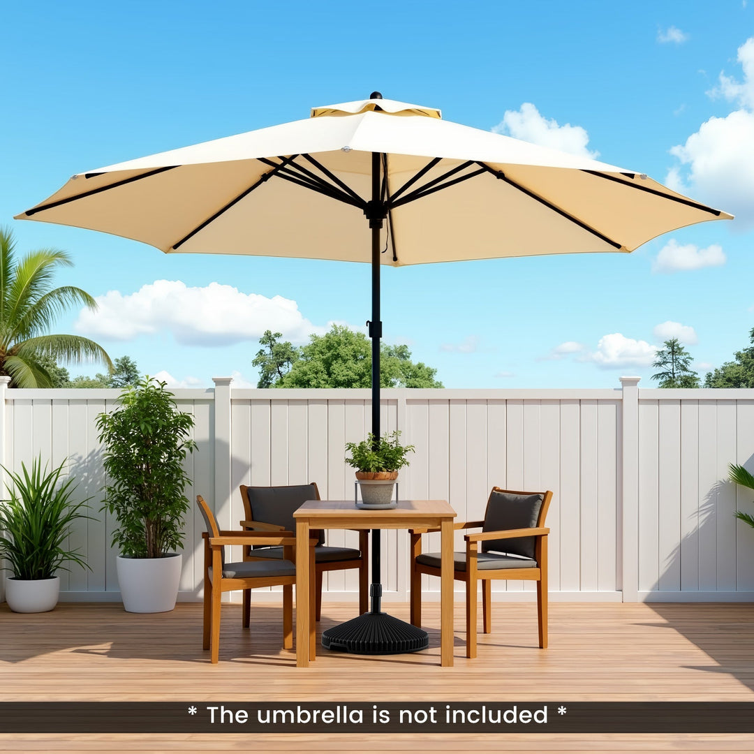 Outdoor Umbrella Base with Shell Texture - Water & Sand Fill