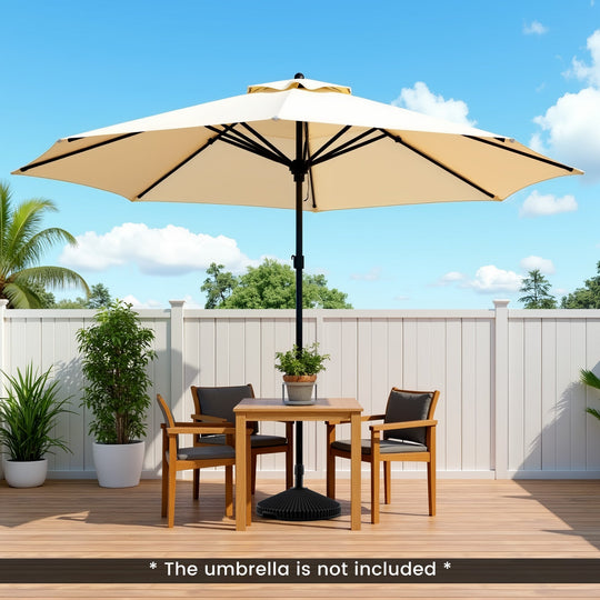 Outdoor Umbrella Base with Shell Texture - Water & Sand Fill