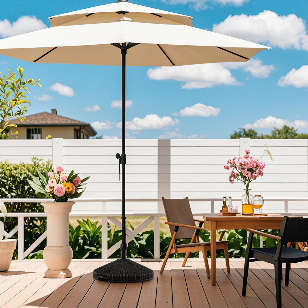 Outdoor Umbrella Base with Shell Texture - Water & Sand Fill