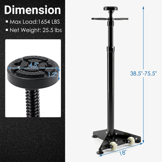 Underhoist Support Stand with Adjustable Height 38.5-75.5 Inch