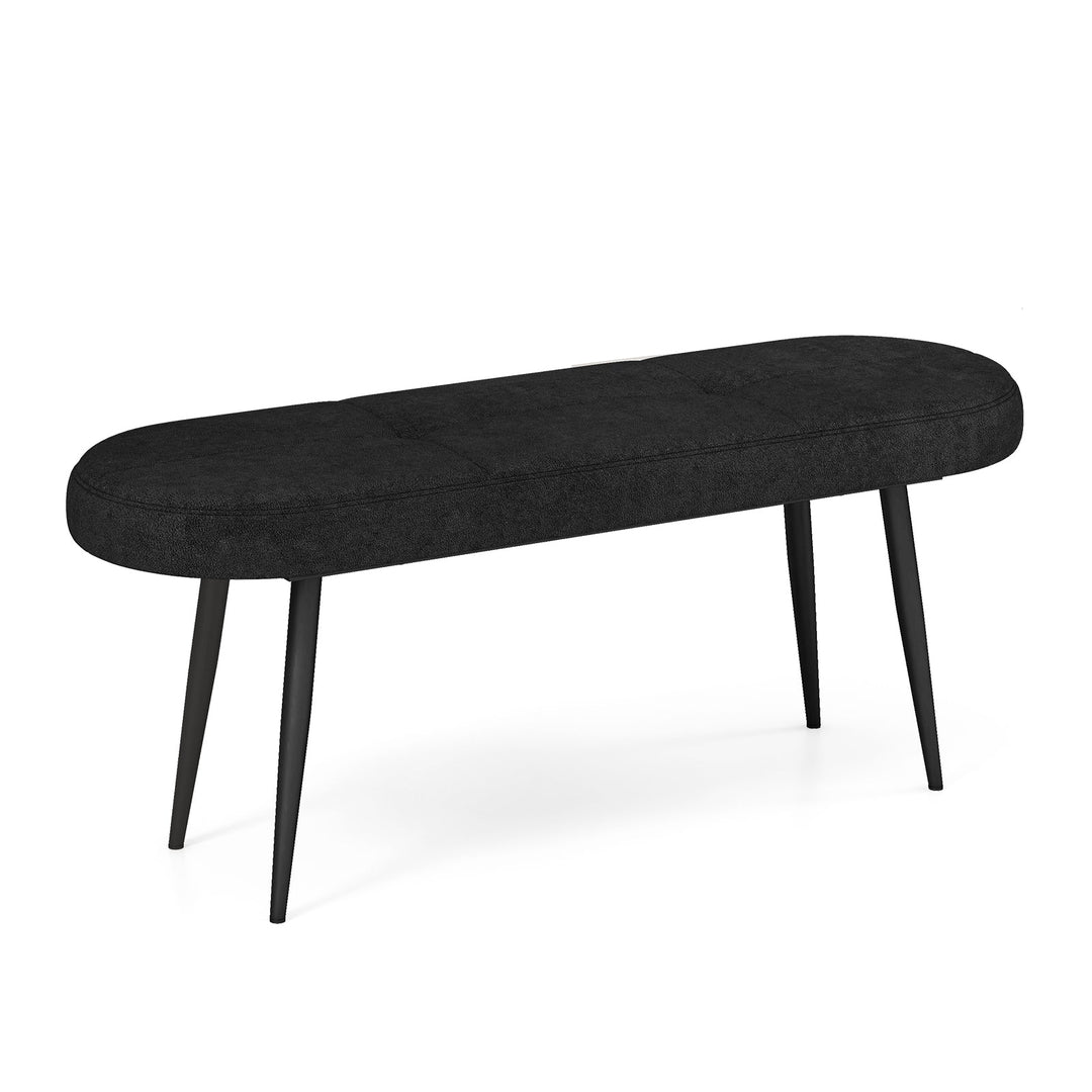 47 Inch Upholstered Entryway Bench with Heavy-duty Metal Frame