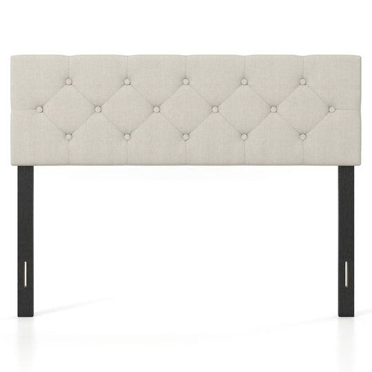 Upholstered Tufted Headboard Queen/Full Size with Adjustable Legs