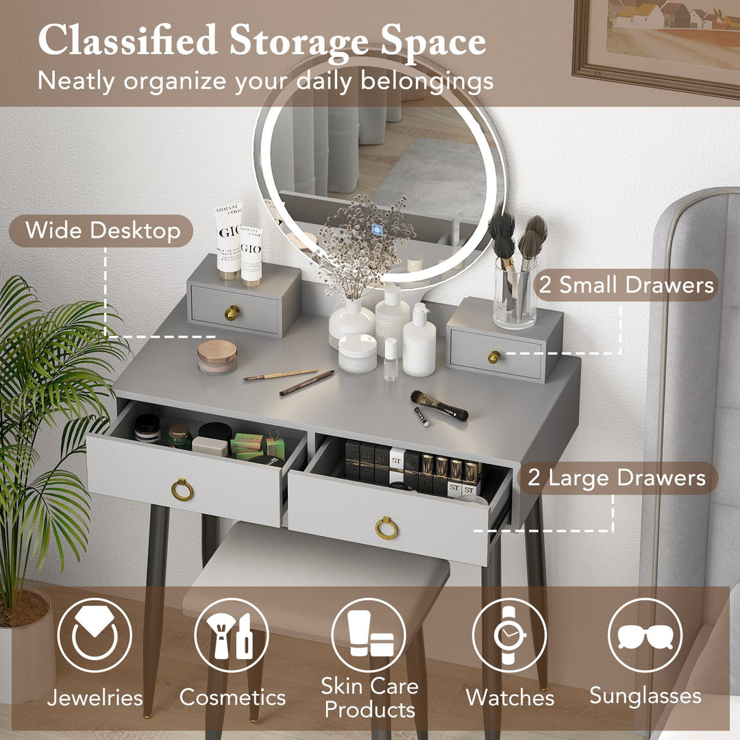 Vanity Table Set with Mirror