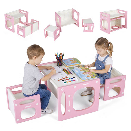 Versatile Kids Table and Chairs Set for Toddlers Ages 1-5
