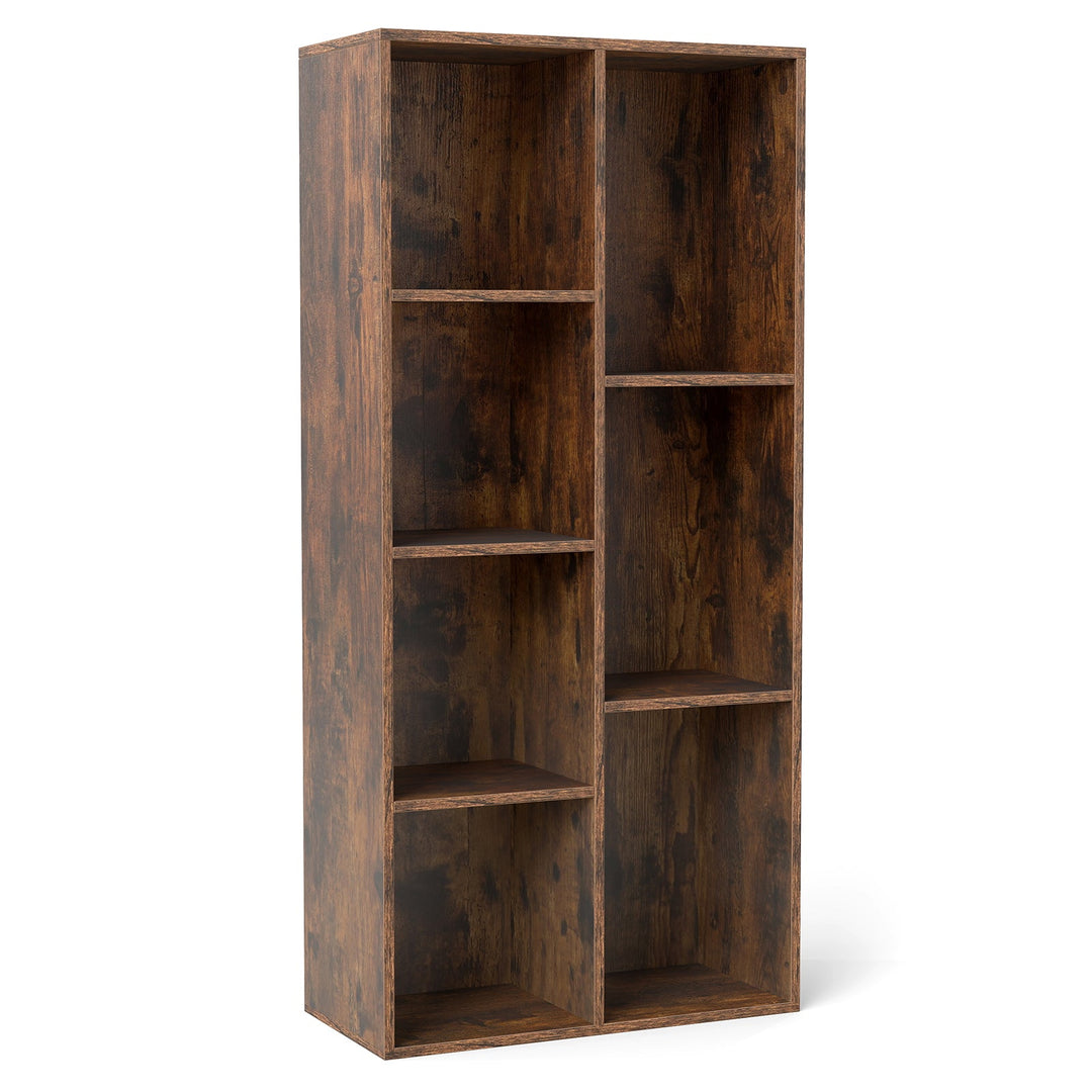 Vertical or Horizontal Freestanding Bookshelf with 7 Compartments