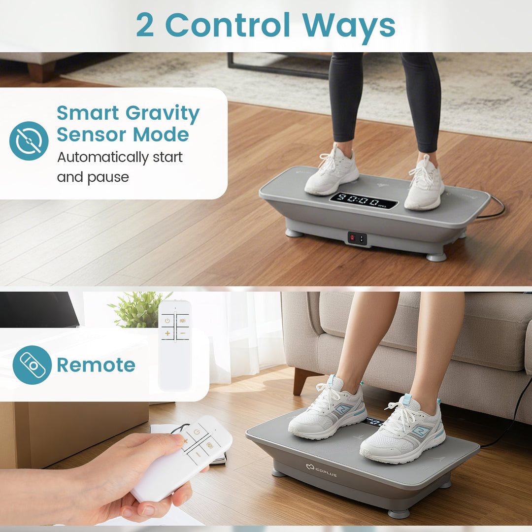 Vibration Plate Exercise Machine with Gravity Sensor for Home