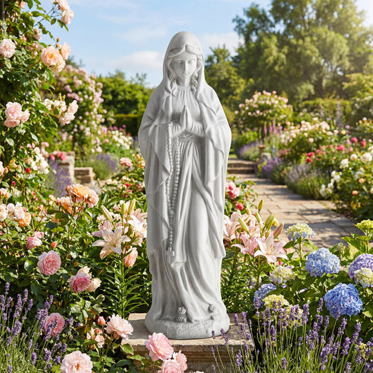 Virgin Mary Statue 29.5 inch Tall Outdoor Religious Sculpture