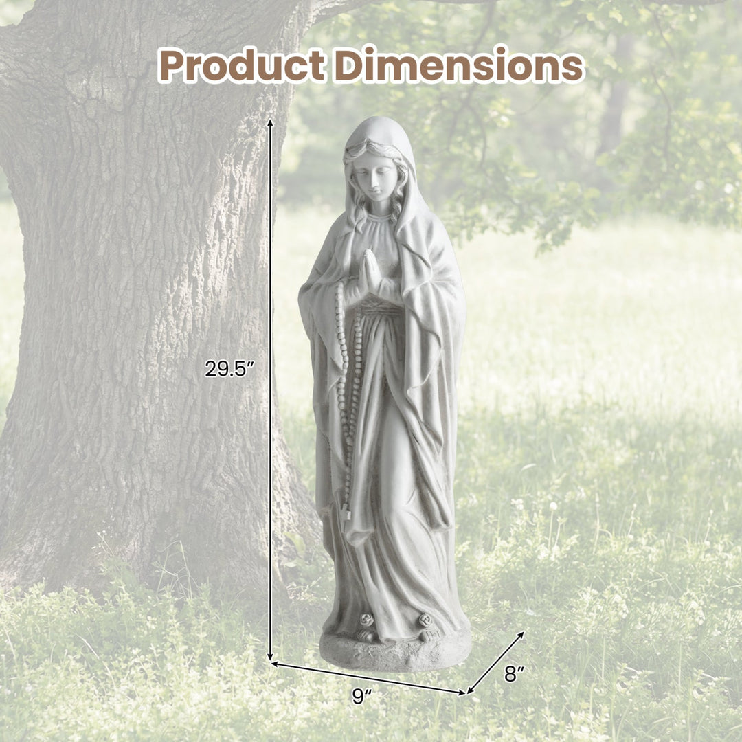Virgin Mary Statue 29.5 inch Tall Outdoor Religious Sculpture