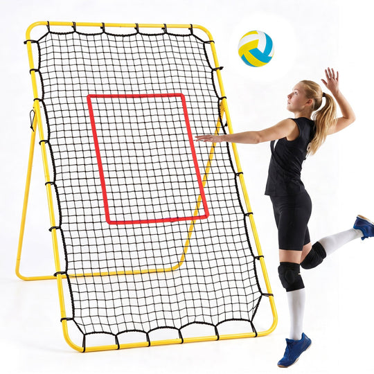 Volleyball Rebounder Net with 4 Adjustable Angles