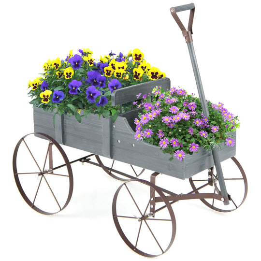 Wooden Wagon Plant Bed