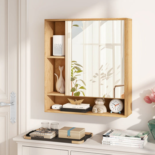 Wall Mounted Bathroom Cabinet with Mirror Single Door