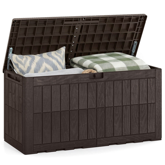 100 Gallon Outdoor Deck Box with Lockable Lid