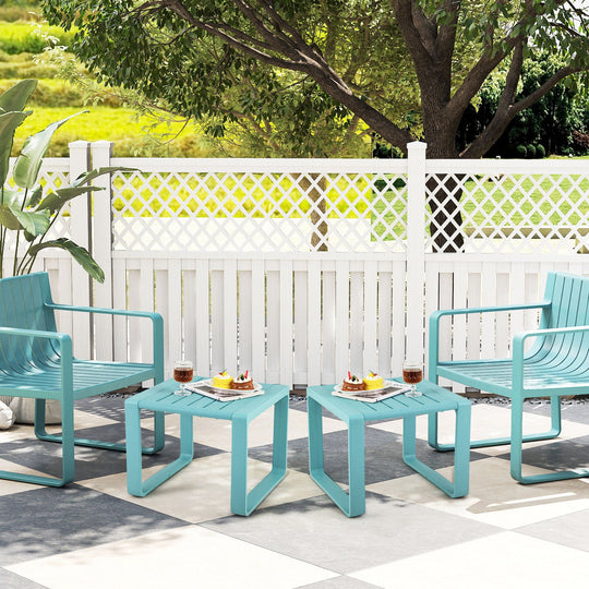 Weather Resistant Adirondack Outdoor Side Table Set of 2