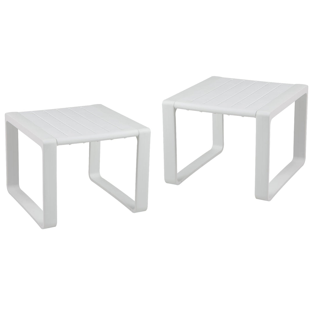 Weather Resistant Adirondack Outdoor Side Table Set of 2